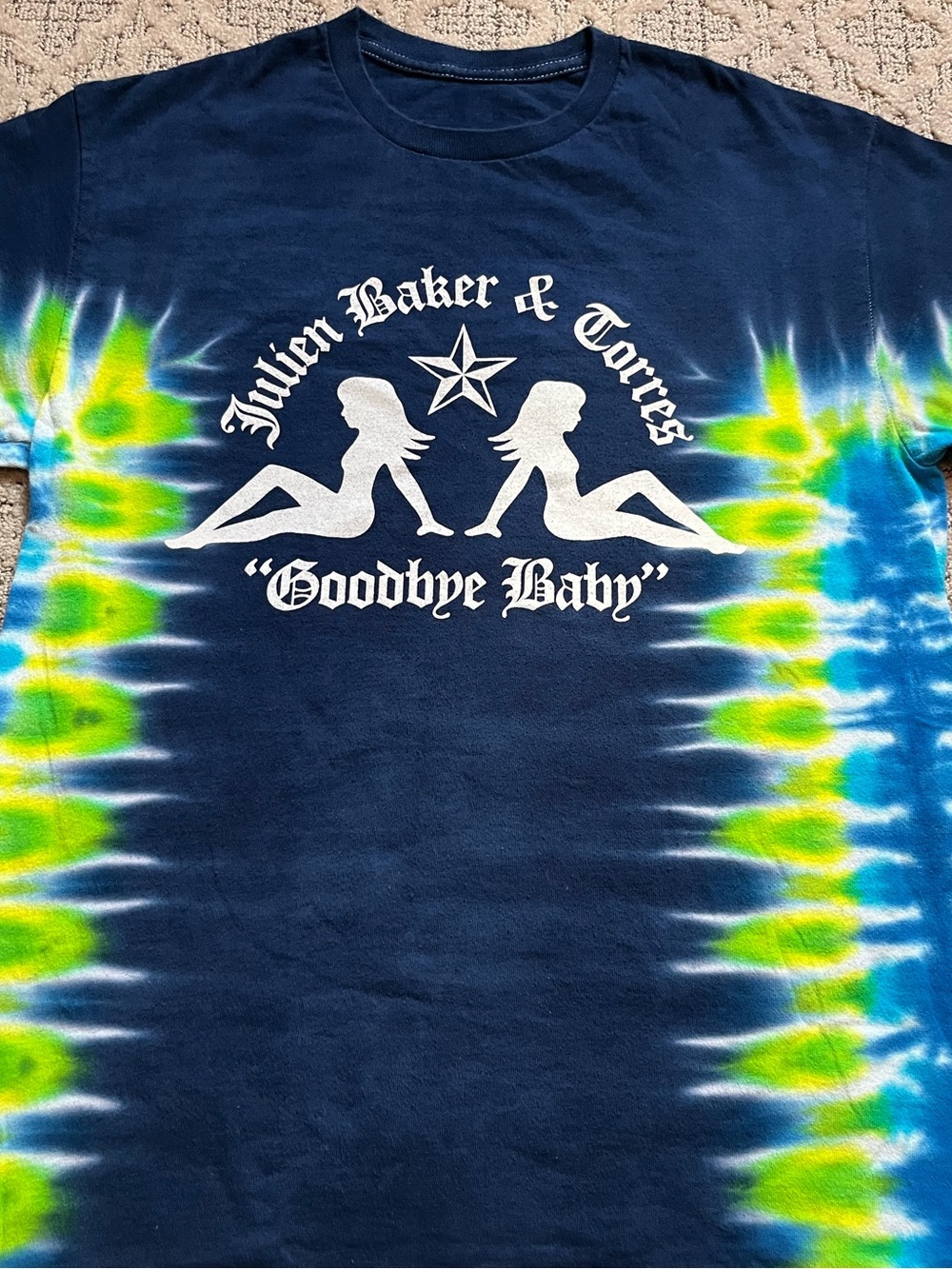 🎸 '24 Julien Baker & Torres Goodbye Baby Send A Prayer Album Tie Dye Tee